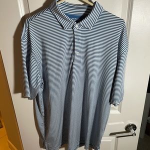 Onward Reserve XL performance polo blue stripe